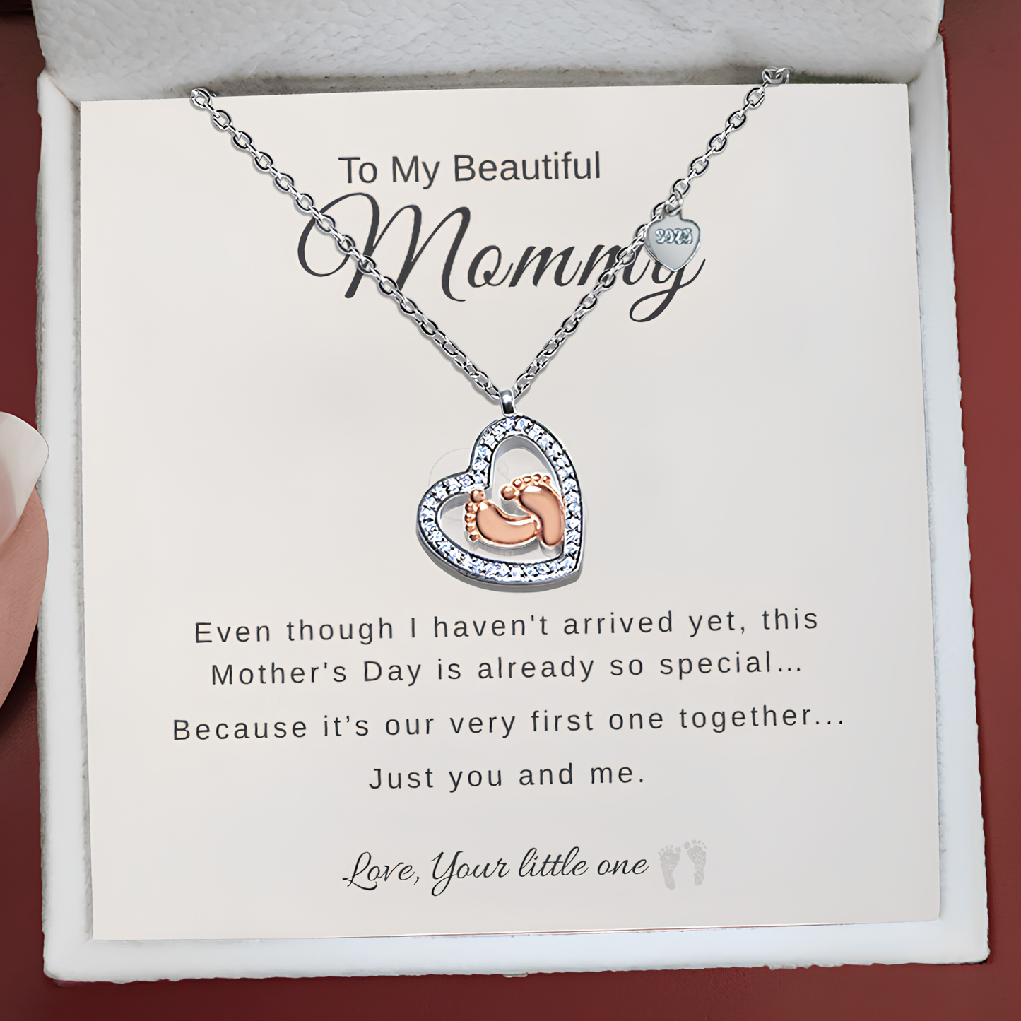 First Mother’s Day Necklace – Gift for Expecting Mom, New Mom Keepsake